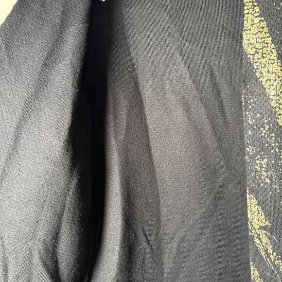 Kasper 2 Piece Black w/Gold Design.Sleeveless Top Size M Coat Long Sleeve Size M - Picture 4 of 12